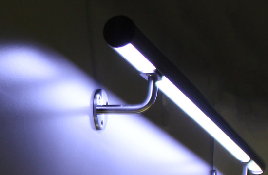 LED - Handlauf Set Edelstahl V2A<br>DM 42x1,5, L: 5000 mm