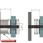 Punkthalter Sockel (Unterteil) V2A - DM 50 / H 8 mm - M10