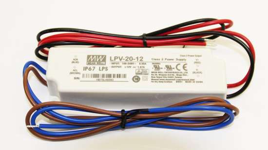 Stromversorgung IP67-24VDC-60 Watt, Maße:42x161x32