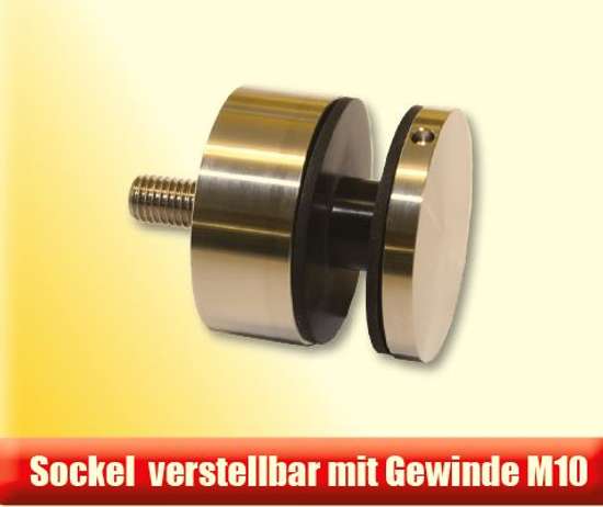 Punkthalter V2A DM 49.5 mm f. Glst. 13.52-21.52 mm - WA20mm