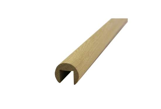 Holzhandl. Buche lackiert DM 42 mm - mit Nut 24x24 L2500 mm