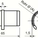 Rohrverbinder V4A für Nutrohr 42,4x1.5 mm